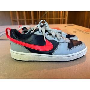 Nike Court Borough Low Recraft GS Light Smoke Bright Crimson 5.5Y